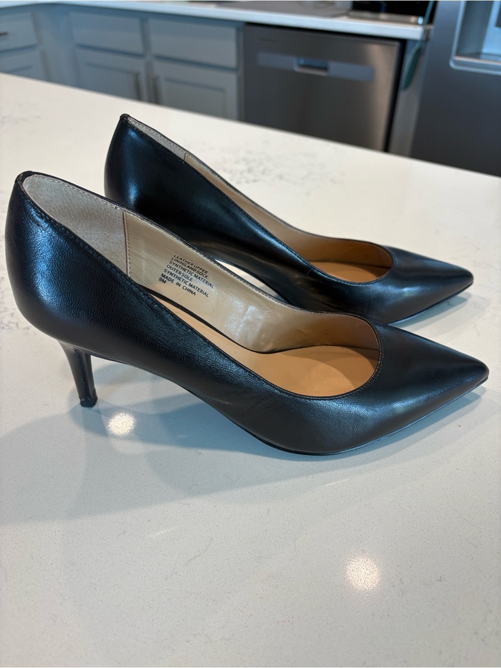 Banana Republic Black Pointed-Toe Leather Pump, size 9